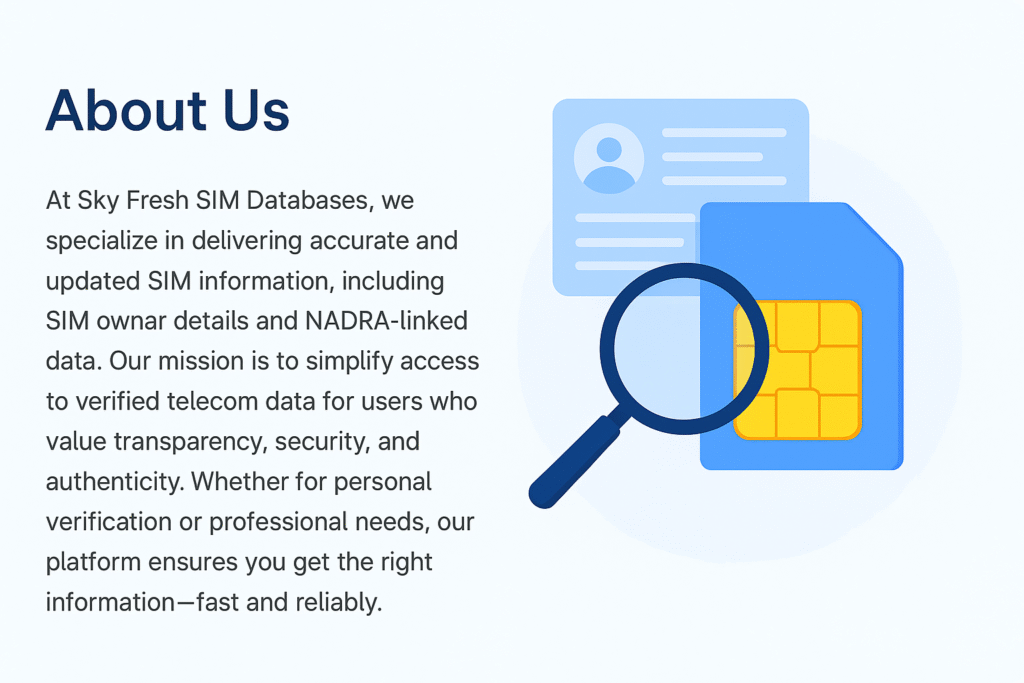 About us - Sky Fresh Sim Databases